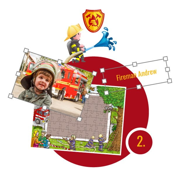 Dizajn hasičskej skladačky pre deti - Krok 2